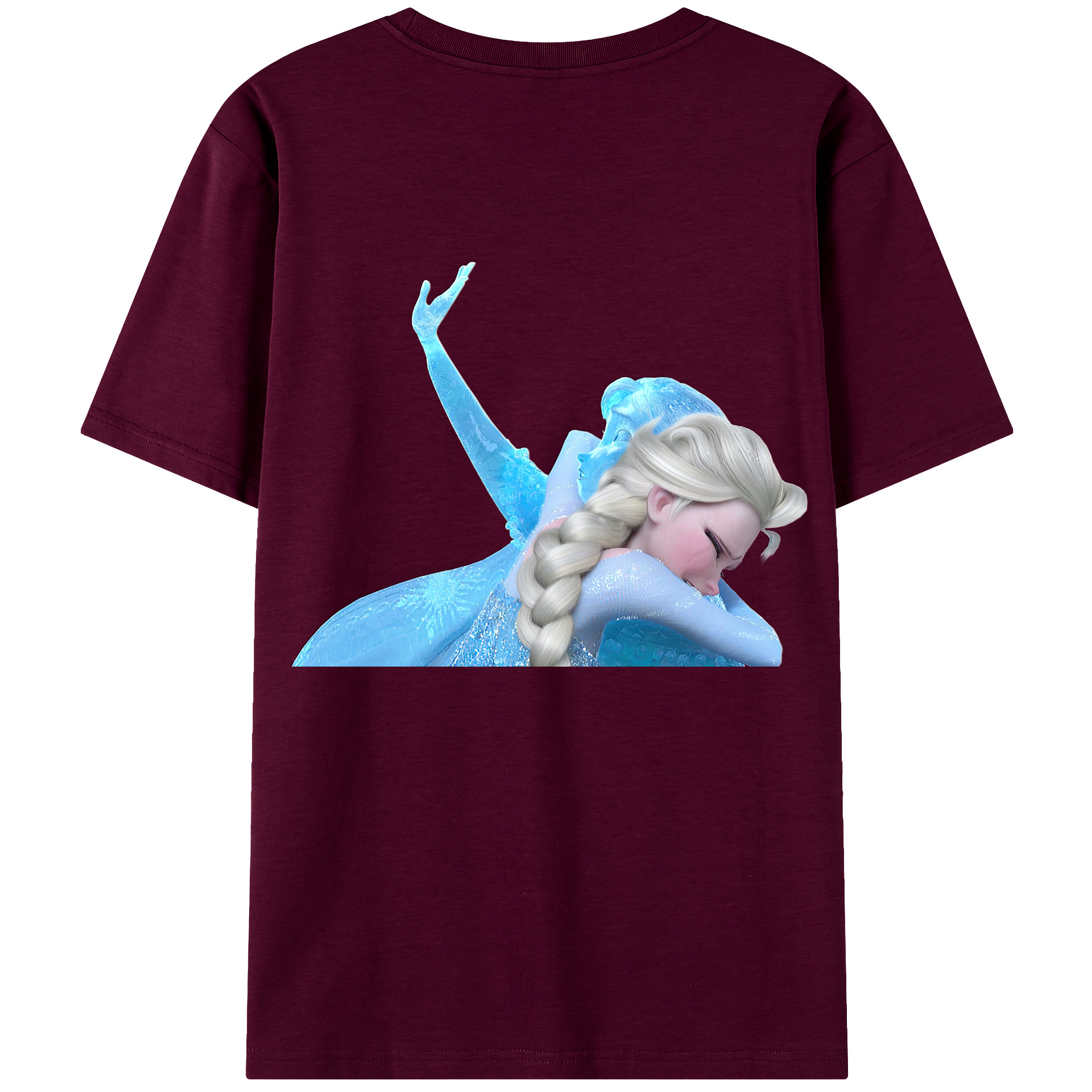（画像用） アナと雪の女王 アンナ エルサ Frozen Anna Elsa レディース半袖Tシャツ(バックプリント)